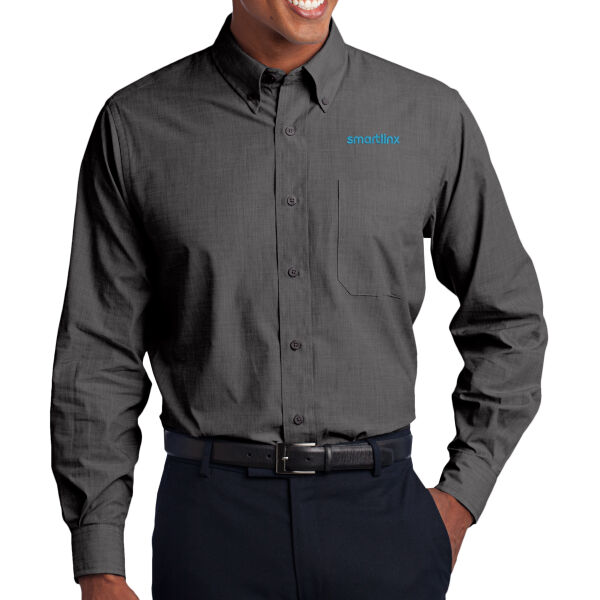 EMB  - Tall Crosshatch Easy Care Shirt Thumbnail