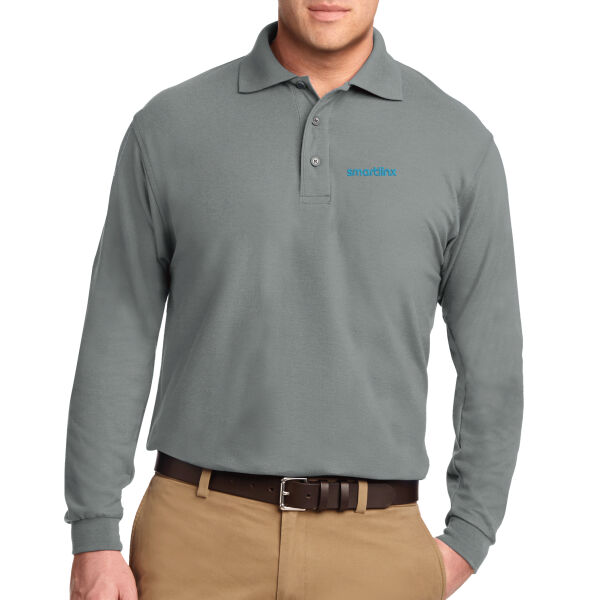 Smartlinx Embroidery - Silk Touch™ Long Sleeve Polo Thumbnail