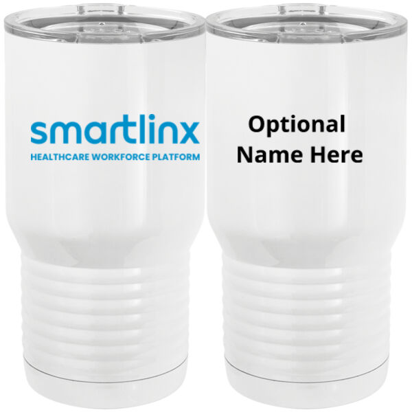 Smartlinx Personalized - 20 oz. Tall Stainless Steel Vacuum Insulated Tumbler White Thumbnail