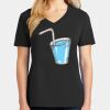 Ladies Core Cotton V-Neck Tee Thumbnail