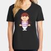 Ladies Core Cotton V-Neck Tee Thumbnail