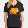 Ladies Core Cotton V-Neck Tee Thumbnail